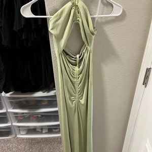 Strapless or halter bodycon dress